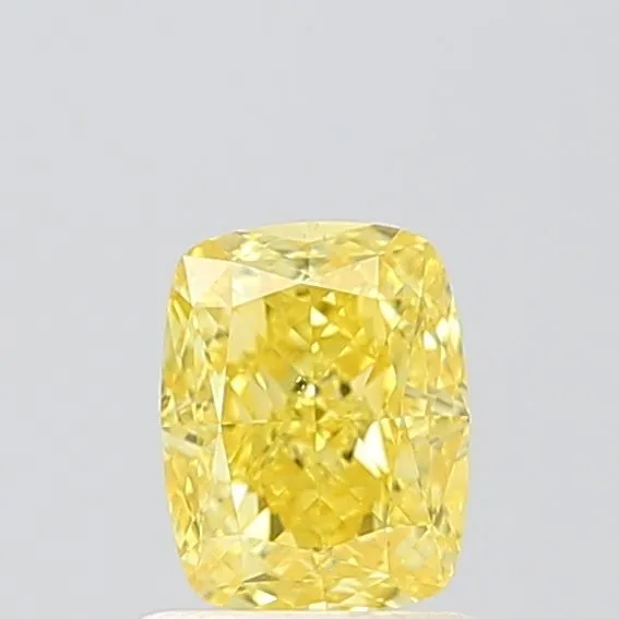 1.02ct CUSHION Fancy Vivid Yellow VS1 Coloured Lab diamond