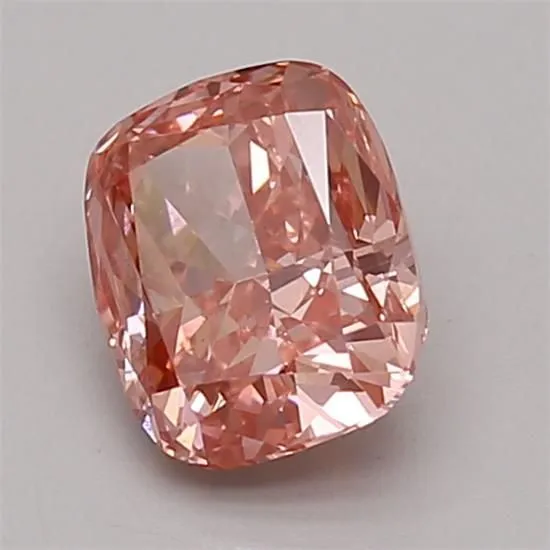 1.02ct CUSHION Fancy Vivid Pink VS1 Coloured Lab diamond