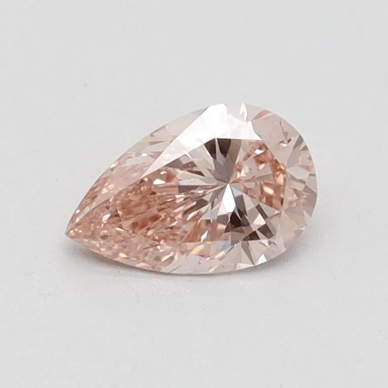 0.51ct PEAR Fancy Intense Pink VS2 Coloured Lab diamond