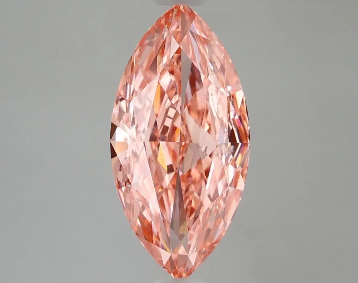 2.80ct MARQUISE Fancy Vivid Pink VS2 Coloured Lab diamond