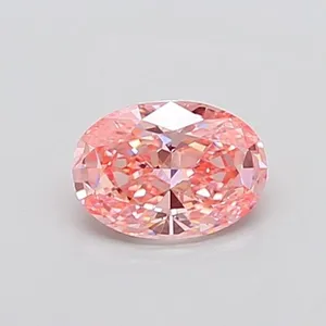 0.91ct OVAL Fancy Vivid Pink VS2 Coloured Lab diamond