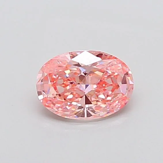 0.91ct OVAL Fancy Vivid Pink VS2 Coloured Lab diamond