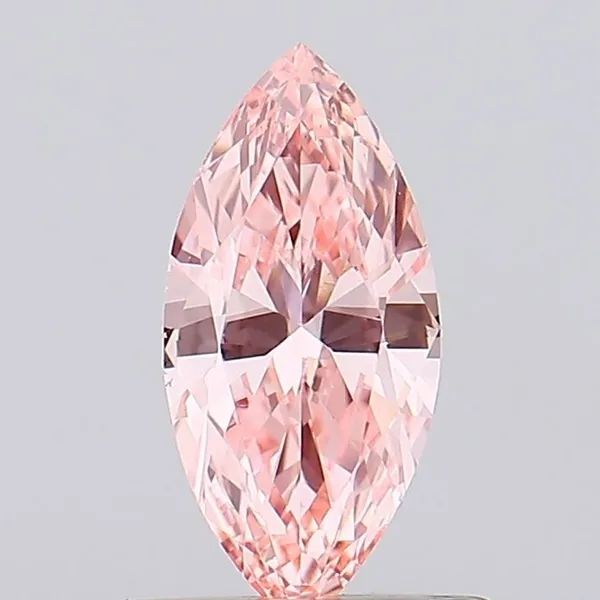 0.46ct MARQUISE Fancy Vivid Pink VS1 Coloured Lab diamond