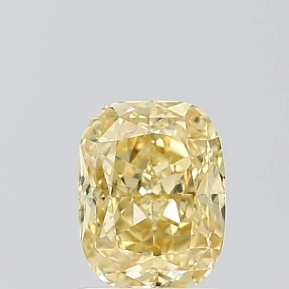 1.05ct CUSHION Fancy Intense Yellow VS1 Coloured Lab diamond