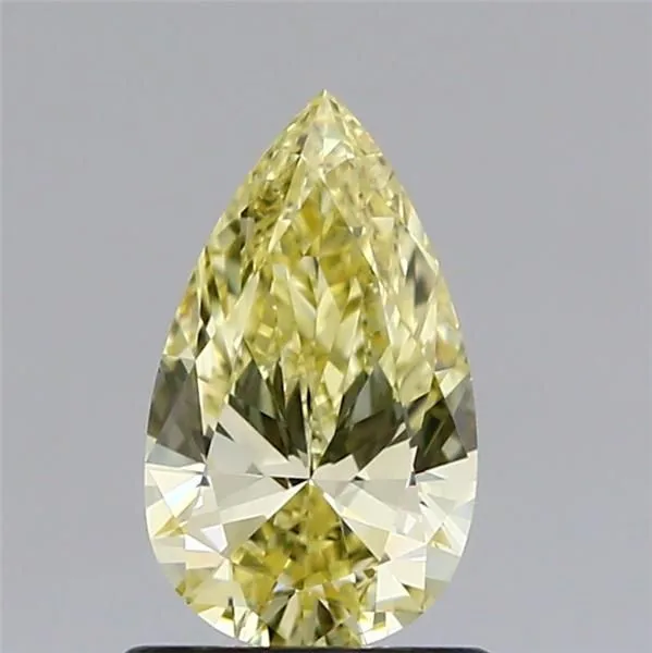 0.82ct PEAR Fancy Yellow VS1 Coloured Lab diamond