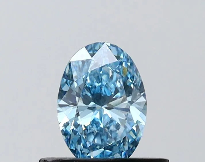 0.54ct OVAL Fancy Vivid Blue VS1 Coloured Lab diamond