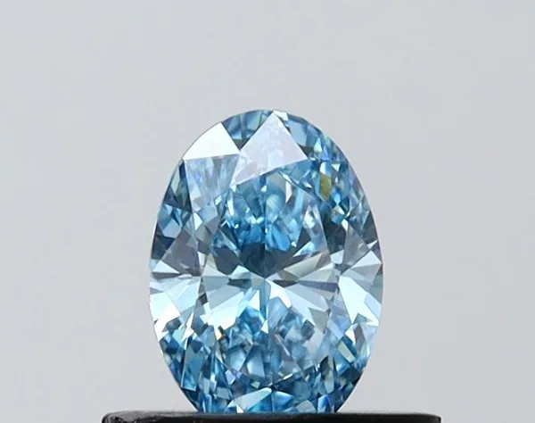 0.54ct OVAL Fancy Vivid Blue VS1 Coloured Lab diamond