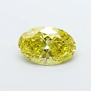 1.07ct OVAL Fancy Intense Yellow VS2 Coloured Lab diamond