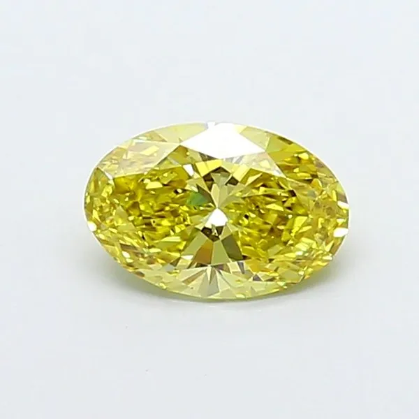 1.07ct OVAL Fancy Intense Yellow VS2 Coloured Lab diamond
