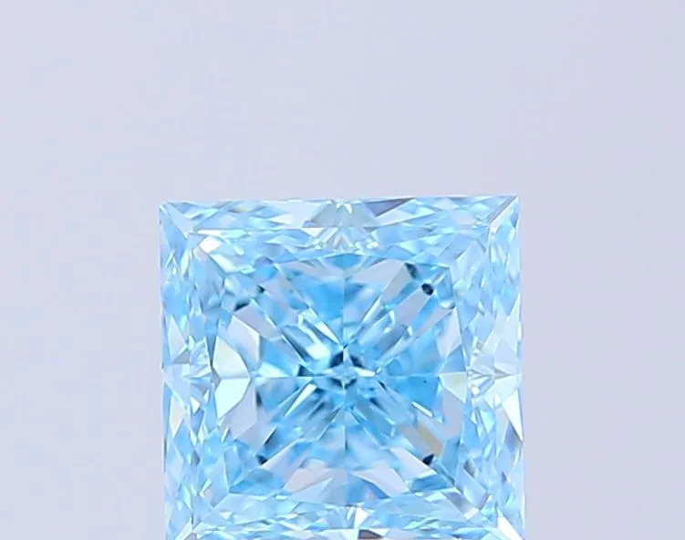 2.03ct PRINCESS Fancy Vivid Blue VS1 Coloured Lab diamond