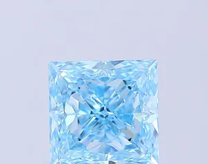 2.03ct PRINCESS Fancy Vivid Blue VS1 Coloured Lab diamond