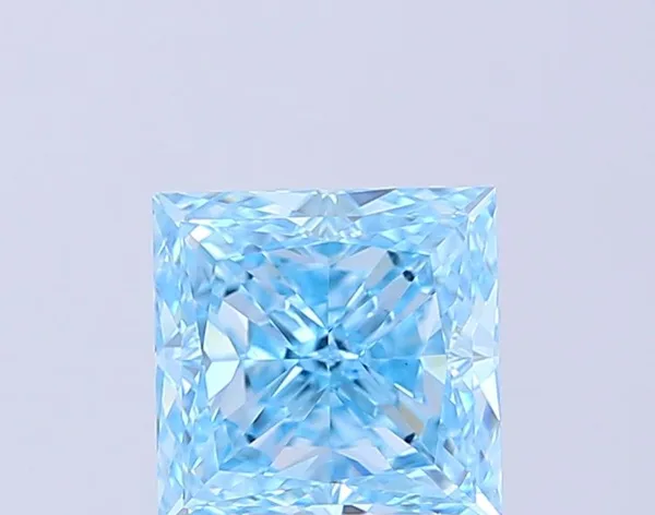 2.03ct PRINCESS Fancy Vivid Blue VS1 Coloured Lab diamond