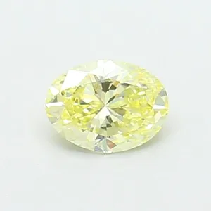 0.45ct OVAL Fancy Light Yellow VS2 Coloured Lab diamond