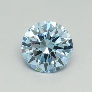 0.51ct ROUND Fancy Vivid Blue VS2 Coloured Lab diamond