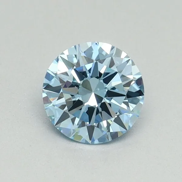 0.51ct ROUND Fancy Vivid Blue VS2 Coloured Lab diamond