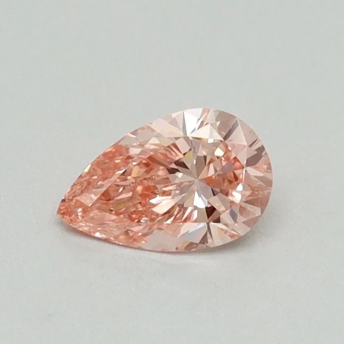 0.31ct PEAR Fancy Vivid Pink SI1 Coloured Lab diamond
