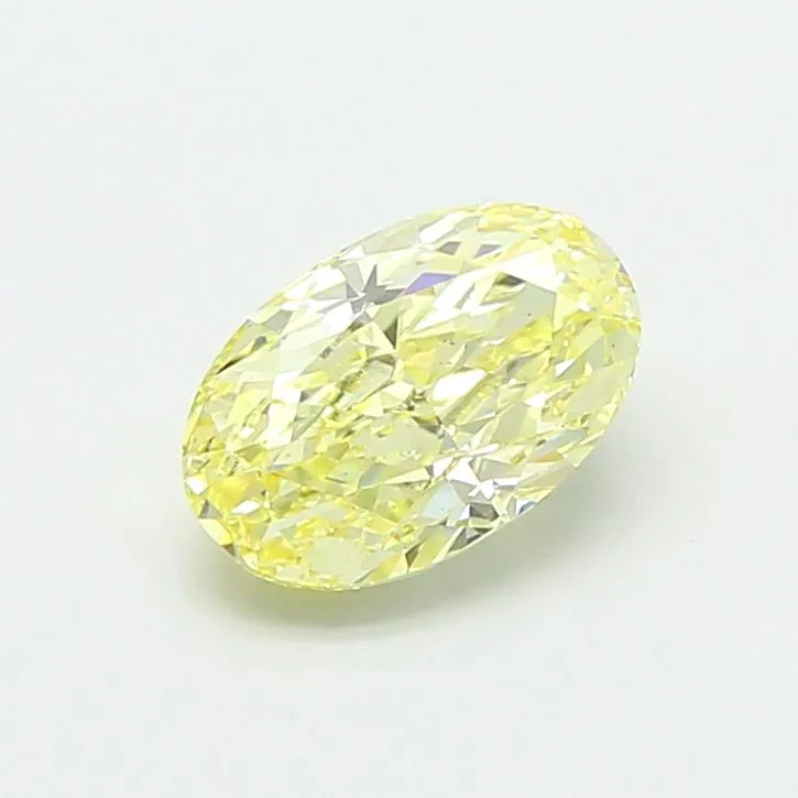 1.09ct OVAL Fancy Light Yellow VS1 Coloured Lab diamond