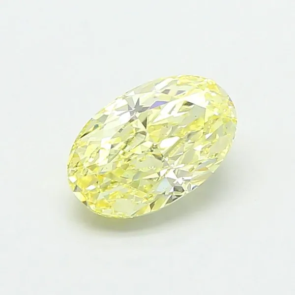 1.09ct OVAL Fancy Light Yellow VS1 Coloured Lab diamond