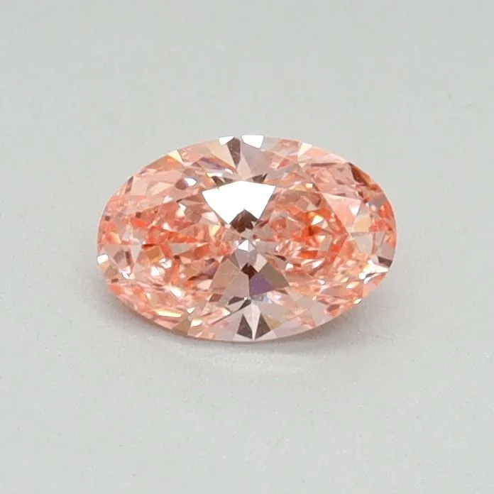 0.34ct OVAL Fancy Vivid Pink SI1 Coloured Lab diamond