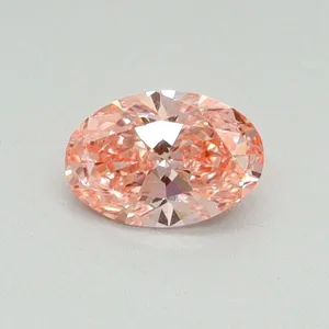 0.34ct OVAL Fancy Vivid Pink SI1 Coloured Lab diamond