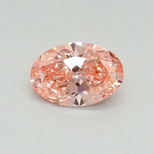 0.34ct OVAL Fancy Vivid Pink SI1 Coloured Lab diamond