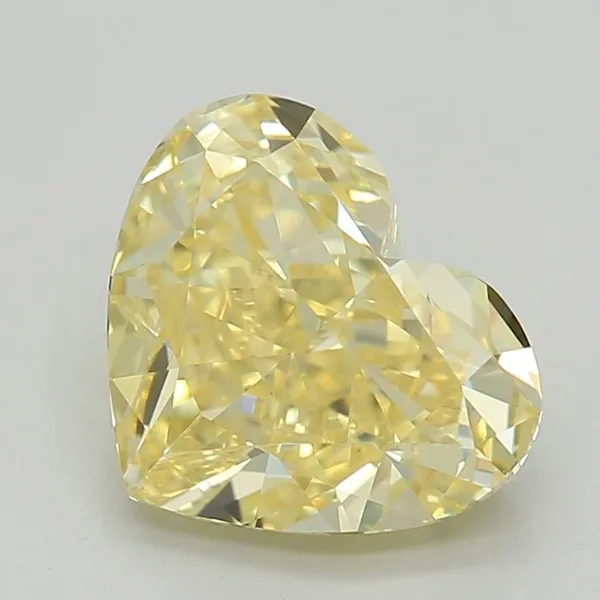 1.1ct HEART Fancy Vivid Yellow VS2 Coloured Lab diamond