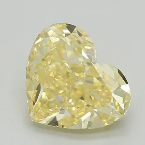 1.1ct HEART Fancy Vivid Yellow VS2 Coloured Lab diamond