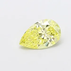 0.59ct PEAR Fancy Intense Yellow VVS2 Coloured Lab diamond