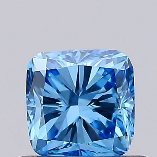 0.53ct CUSHION Fancy Vivid Blue VS1 Coloured Lab diamond