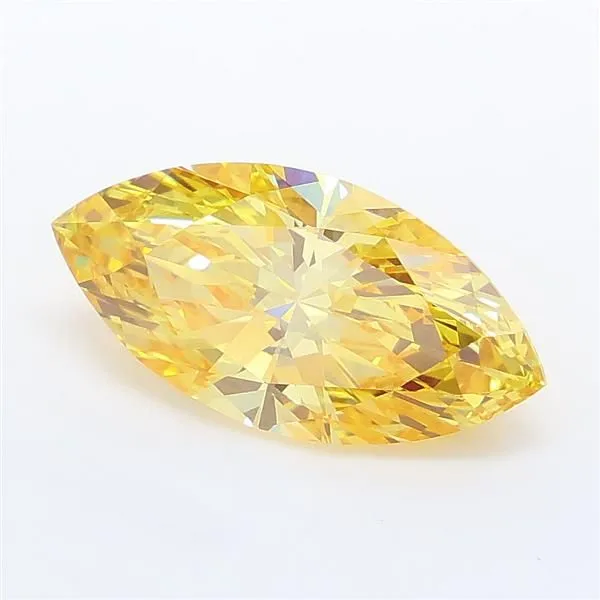 3.00ct MARQUISE Fancy Intense Brownish Yellow VVS2 Coloured Lab diamond