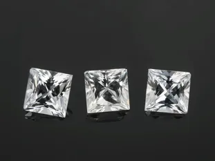 0.76ct White Sapphire, Square cut gemstone