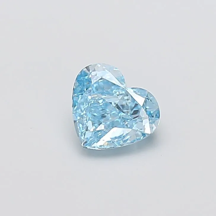1.09ct HEART Fancy Vivid Blue VVS2 Coloured Lab diamond