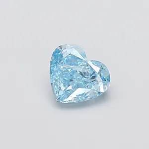 1.09ct HEART Fancy Vivid Blue VVS2 Coloured Lab diamond