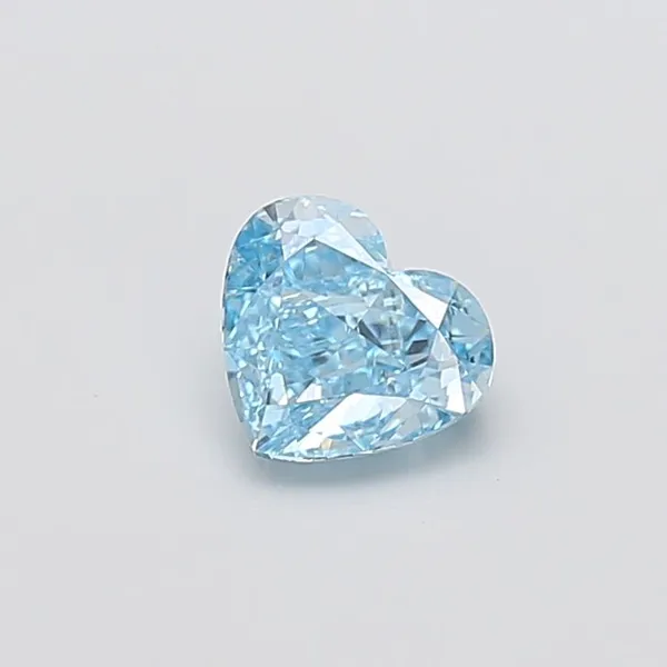 1.09ct HEART Fancy Vivid Blue VVS2 Coloured Lab diamond