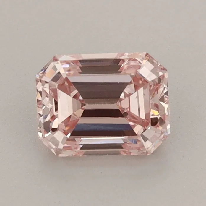 0.92ct EMERALD Fancy Intense Pink VS1 Coloured Lab diamond