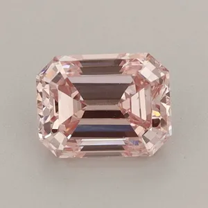 0.92ct EMERALD Fancy Intense Pink VS1 Coloured Lab diamond