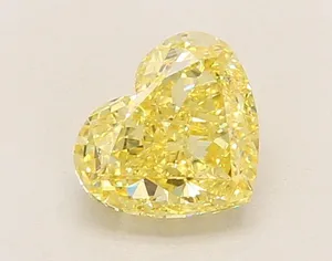 1.14ct HEART Fancy Intense Yellow VVS2 Coloured Lab diamond