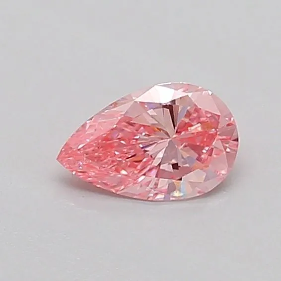 0.32ct PEAR Fancy Vivid Pink VS2 Coloured Lab diamond