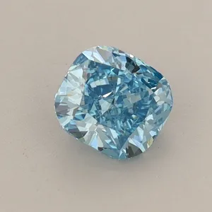 0.6ct CUSHION Fancy Vivid Blue VS1 Coloured Lab diamond