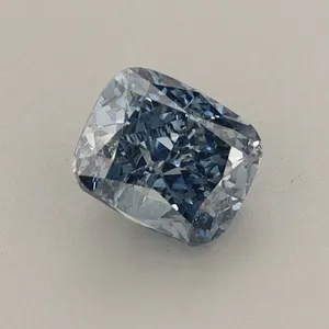 0.72ct CUSHION Fancy Vivid Blue VS2 Coloured Lab diamond