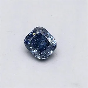 0.3ct CUSHION Fancy Vivid Blue VVS2 Coloured Lab diamond