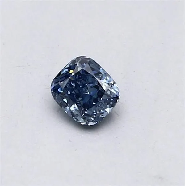 0.3ct CUSHION Fancy Vivid Blue VVS2 Coloured Lab diamond