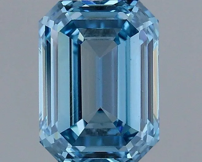 1.20ct EMERALD Fancy Intense Blue VS1 Coloured Lab diamond