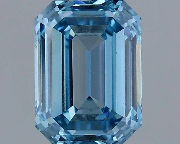 1.2ct EMERALD Fancy Intense Blue VS1 Coloured Lab diamond