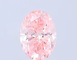 1.2ct OVAL Fancy Vivid Pink VS2 Coloured Lab diamond
