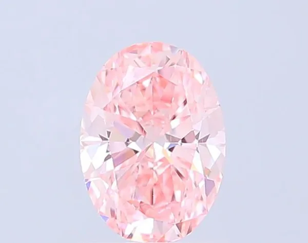 1.2ct OVAL Fancy Vivid Pink VS2 Coloured Lab diamond