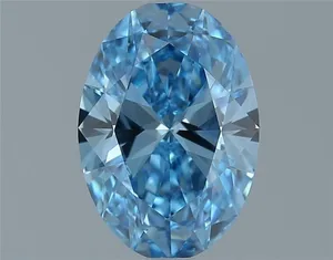 1ct OVAL Fancy Vivid Blue VVS2 Coloured Lab diamond