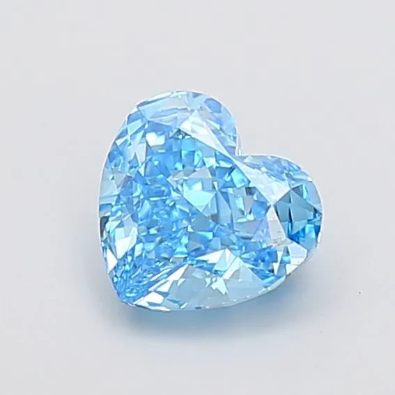 1.34ct HEART Fancy Vivid Blue VS1 Coloured Lab diamond