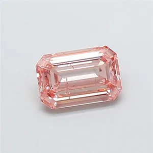 1.01ct EMERALD Fancy Intense Pink SI2 Coloured Lab diamond