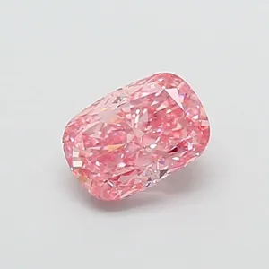 1.18ct CUSHION Fancy Vivid Pink VS1 Coloured Lab diamond